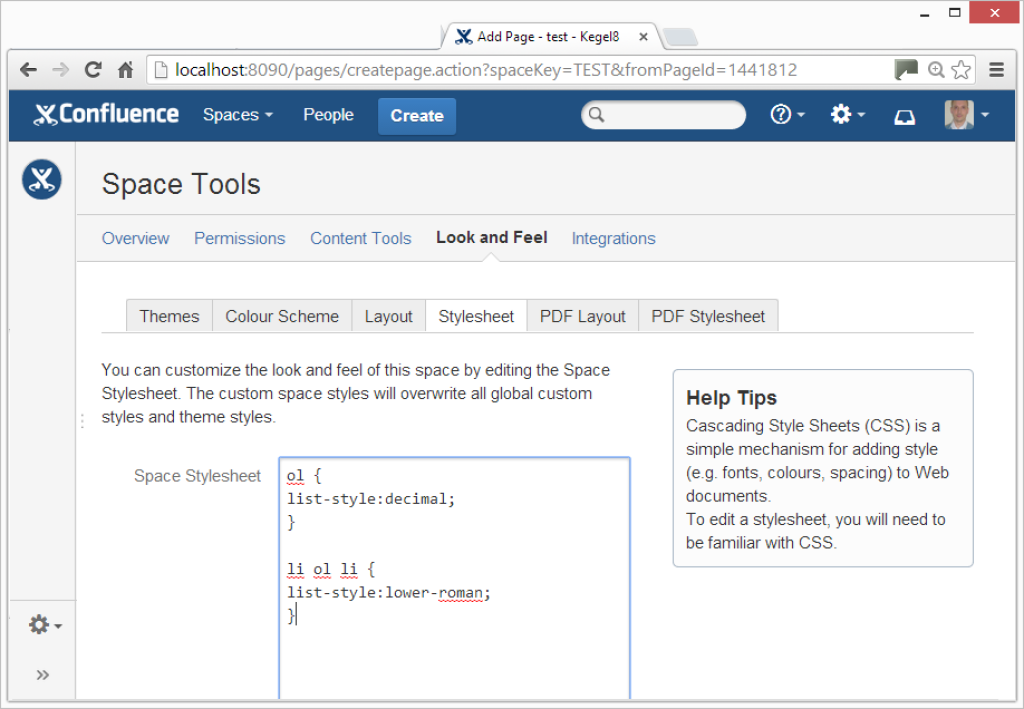 Nested number list stylesheet.