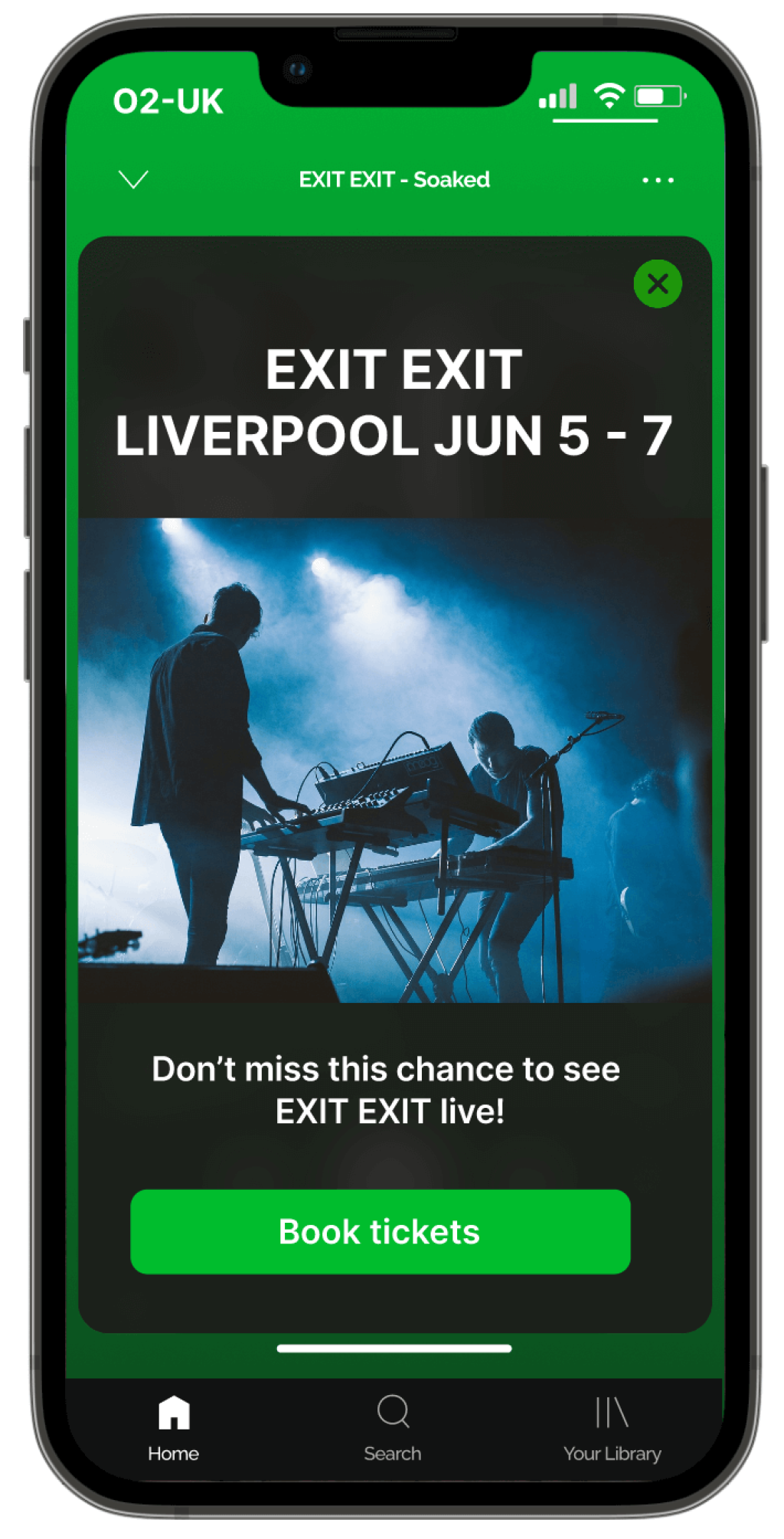 Exit Exit Liverpool Jun 5 - 7. Don't miss this chance to see Exit Exit live! A button has the text "Book tickets".